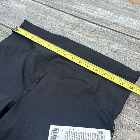 Lululemon SenseKnit Running High-Rise Short 10" Black size 14 NWT - Picture 4 of 7